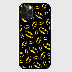 Чехол для iPhone 12 Pro Max Бэтмен узор, цвет: 3D-черный