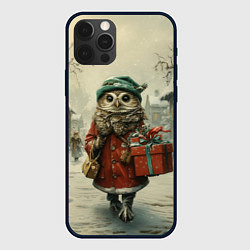 Чехол для iPhone 12 Pro Max Сова с подарком, цвет: 3D-черный