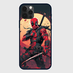Чехол для iPhone 12 Pro Max Дэдпул самурай, цвет: 3D-черный