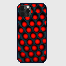 Чехол iPhone 12 Pro Max Оптическая иллюзия красная броня