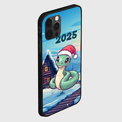 Чехол для iPhone 12 Pro Max Новый год змейка 2025, цвет: 3D-черный — фото 2