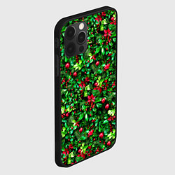 Чехол для iPhone 12 Pro Max Ягоды падуба на новогодней елке, цвет: 3D-черный — фото 2