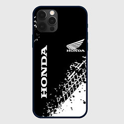 Чехол для iPhone 12 Pro Max Honda - следы от шин, цвет: 3D-черный