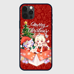 Чехол для iPhone 12 Pro Max Геншин импакт Кли - Новый год, цвет: 3D-черный