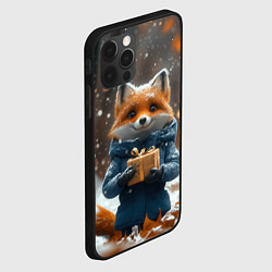 Чехол для iPhone 12 Pro Max Лиса с подарком в лесу, цвет: 3D-черный — фото 2