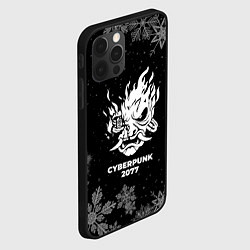 Чехол для iPhone 12 Pro Max Снежный Cyberpunk 2077, цвет: 3D-черный — фото 2