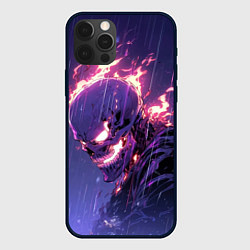 Чехол для iPhone 12 Pro Max Ghost Rider - Neon rain, цвет: 3D-черный