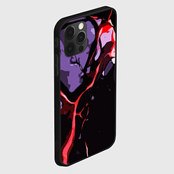 Чехол для iPhone 12 Pro Max Красный разлом в камне, цвет: 3D-черный — фото 2