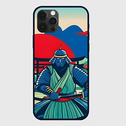Чехол для iPhone 12 Pro Max Ретро самурай, цвет: 3D-черный