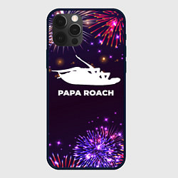 Чехол для iPhone 12 Pro Max Праздничный Papa Roach, цвет: 3D-черный