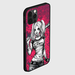 Чехол для iPhone 12 Pro Max Харли Квинн с битой, цвет: 3D-черный — фото 2