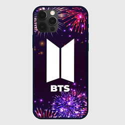 Чехол для iPhone 12 Pro Max Праздничный BTS, цвет: 3D-черный