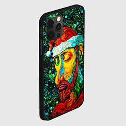 Чехол для iPhone 12 Pro Max Ded Moroz: pop-art-brut-nouveau pointillism, цвет: 3D-черный — фото 2