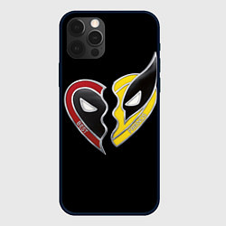 Чехол для iPhone 12 Pro Max Deadpool and Wolverine best friends, цвет: 3D-черный