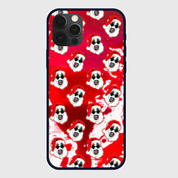 Чехол для iPhone 12 Pro Max Funny Santa clown Art in blood, цвет: 3D-черный