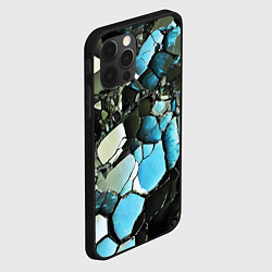 Чехол для iPhone 12 Pro Max Чёрно-синий камень, цвет: 3D-черный — фото 2