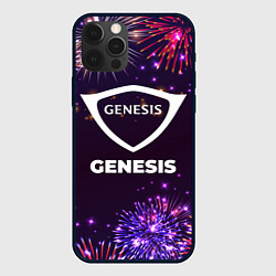Чехол для iPhone 12 Pro Max Праздничный Genesis, цвет: 3D-черный