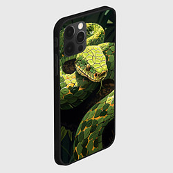 Чехол для iPhone 12 Pro Max Змея в траве, цвет: 3D-черный — фото 2