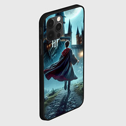 Чехол для iPhone 12 Pro Max Гарри Поттер с волшебной палочкой - Хогвартс, цвет: 3D-черный — фото 2