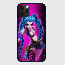 Чехол для iPhone 12 Pro Max Jinx Arcane League of Legends game, цвет: 3D-черный