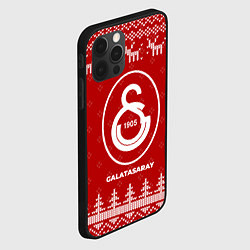 Чехол для iPhone 12 Pro Max Новогодний Galatasaray с оленями, цвет: 3D-черный — фото 2