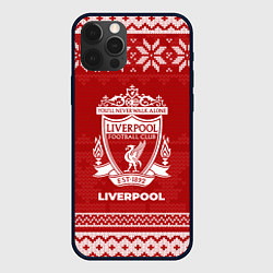 Чехол для iPhone 12 Pro Max Новогодний Liverpool, цвет: 3D-черный