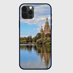 Чехол для iPhone 12 Pro Max Собор святых апостолов Петра и Павла в Петергофе, цвет: 3D-черный