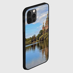 Чехол для iPhone 12 Pro Max Собор святых апостолов Петра и Павла в Петергофе, цвет: 3D-черный — фото 2