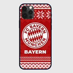 Чехол для iPhone 12 Pro Max Новогодний Bayern, цвет: 3D-черный