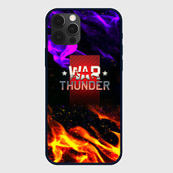 Чехол для iPhone 12 Pro Max Warthunder neon flame, цвет: 3D-черный