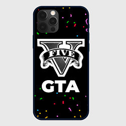 Чехол для iPhone 12 Pro Max GTA конфети, цвет: 3D-черный