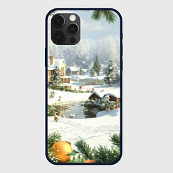 Чехол для iPhone 12 Pro Max Рождественская атмосфсра, цвет: 3D-черный