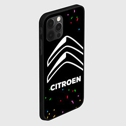 Чехол для iPhone 12 Pro Max Citroen конфети, цвет: 3D-черный — фото 2