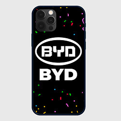 Чехол для iPhone 12 Pro Max BYD конфети, цвет: 3D-черный