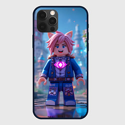 Чехол для iPhone 12 Pro Max Roblox pink hair, цвет: 3D-черный