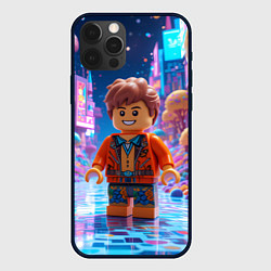 Чехол для iPhone 12 Pro Max Roblox в неоновом городе, цвет: 3D-черный