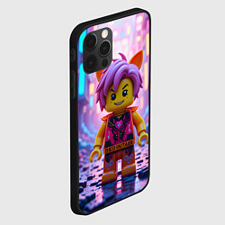 Чехол для iPhone 12 Pro Max Роблокс с фиолетовыми волосами, цвет: 3D-черный — фото 2