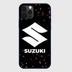 Чехол для iPhone 12 Pro Max Suzuki конфети, цвет: 3D-черный