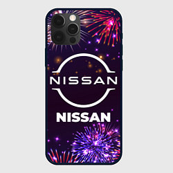 Чехол для iPhone 12 Pro Max Праздничный Nissan, цвет: 3D-черный