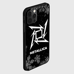 Чехол для iPhone 12 Pro Max Снежный Metallica, цвет: 3D-черный — фото 2