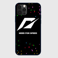 Чехол для iPhone 12 Pro Max Need for Speed конфети, цвет: 3D-черный