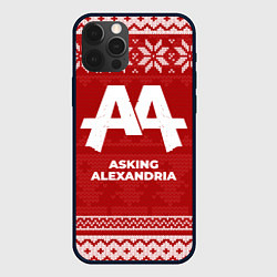 Чехол для iPhone 12 Pro Max Новогодний Asking Alexandria, цвет: 3D-черный