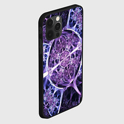 Чехол для iPhone 12 Pro Max Оптический фрактал нервы, цвет: 3D-черный — фото 2