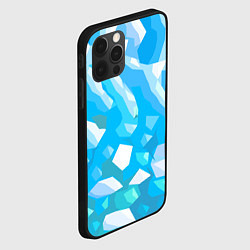 Чехол для iPhone 12 Pro Max Сине-белая пористая абстракция, цвет: 3D-черный — фото 2