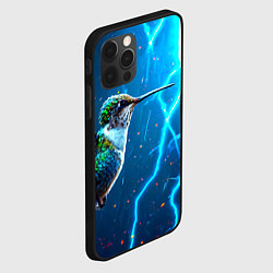 Чехол для iPhone 12 Pro Max Колибри в грозу, цвет: 3D-черный — фото 2