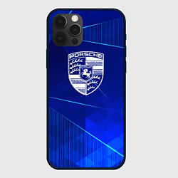 Чехол для iPhone 12 Pro Max Porsche blue poly, цвет: 3D-черный