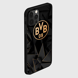 Чехол для iPhone 12 Pro Max Borussia golden poly, цвет: 3D-черный — фото 2