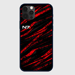 Чехол для iPhone 12 Pro Max N7 - красный камуфляж, цвет: 3D-черный