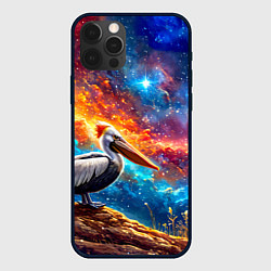 Чехол для iPhone 12 Pro Max Пеликан в космосе, цвет: 3D-черный