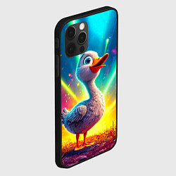 Чехол для iPhone 12 Pro Max Веселая уточка, цвет: 3D-черный — фото 2